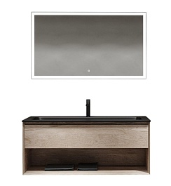 Sancos Тумба с раковиной Marmi 1.0 120 дуб галифакс натуральный раковина  Grace 121 CN7016MB – фотография-2