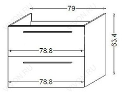 Jacob Delafon Мебель для ванной "Line 80" – фотография-5