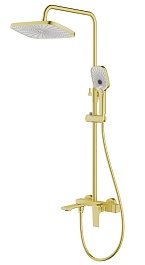 Azario Душевая стойка Arida AZ-K2354MG золото матовое – фотография-1