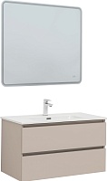 Aquanet Мебель для ванной Вега 2.0 90 Flat подвесная бежевая матовая