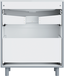 Vivon Тумба под раковину Ostin 70 напольная серая матовая – фотография-4