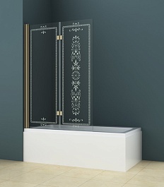 Cezares Шторка на ванну ROYAL PALACE-A-V-21-120/145-CP-Br – фотография-1