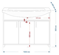 Misty Тумба для умывальника Лада 105 – фотография-3