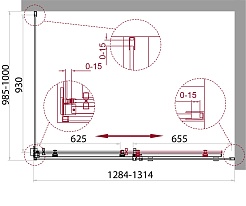 BelBagno Душевой уголок Acqua 130/100 ACQUA-AH-1-130/100-C-Cr стекло прозрачное – фотография-2