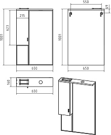 Misty Мебель для ванной Дива 65 L белая – фотография-8