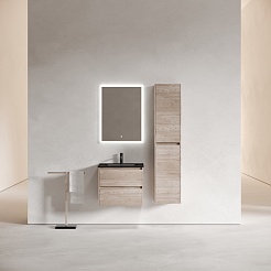 Sancos Тумба с раковиной Libra 60 дуб галифакс натуральный раковина Element 61 CN7001MB – фотография-9