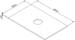 Am.Pm Столешница Func 80x50 белая матовая – фотография-3