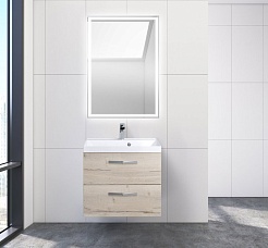 BelBagno Тумба с раковиной AURORA 600 Rovere Galifax Bianco – фотография-2