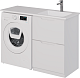 Dreja Тумба с раковиной Bona 120 R под стиральную машину белая – фотография-30