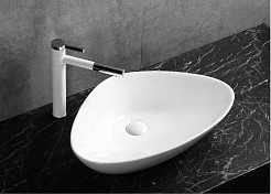 Ceruttispa Раковина накладная 59 CR7025M белая – фотография-2