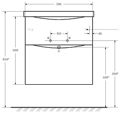 BelBagno Тумба с раковиной Marino-H60 60 подвесная Rovere Nature – фотография-8