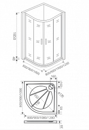 Good Door Душевой уголок INFINITY R-80-C-CH – фотография-2