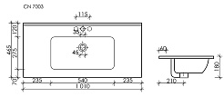 Sancos Тумба с раковиной Cento 100 белый глянец раковина Element 101 CN7003MB – фотография-4