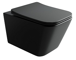 Ceramicanova Подвесной унитаз Metric Rimless CN3007MB чёрный матовый – фотография-1