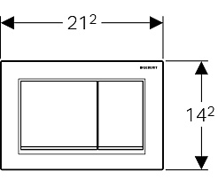 Geberit Кнопка смыва Omega 30 115.080.KL.1 белая, хром – фотография-2