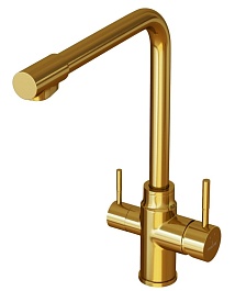 Mixline Смеситель для кухни 35k MLSS-0320G золото – фотография-1