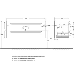 BelBagno Мебель для ванной Eco Cer-N 120 фисташковый софт CZR-8073-120 ручки сатиновое золото – фотография-4