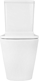 Azario Унитаз-компакт Quadro AZ-2175 UQ1 безободковый с бачком с сиденьем микролифт белый – фотография-3