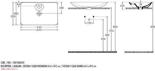 Allen Brau Мебельная накладная раковина Fantasy 65 4.11017.20 белый глянец – фотография-4
