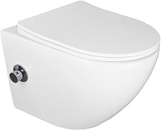 Azario Унитаз подвесной Allegro AZ-3105B безободковый с функцией биде белый