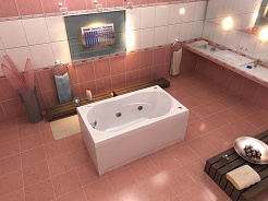 Bas Акриловая ванна Кэмерон 120x70 с гидромассажем – фотография-2