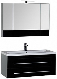 Aquanet Мебель для ванной Верона 100 черная подвесная (230319) – фотография-1