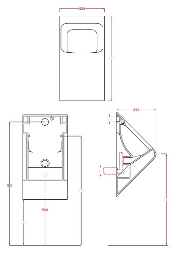 ArtCeram Писсуар LaFontana LFO001 matte white – фотография-2