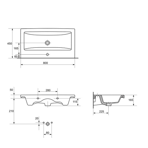 Owl 1975 Тумба с раковиной Vind stor 80 – картинка-7