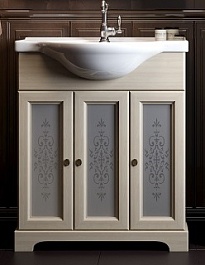 Opadiris Тумба с раковиной Кама 75 слоновая кость – фотография-1