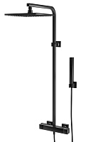 Paini Система душевая Dax-R 84PZ689TH с термостатом, черный брашированный PVD (PZ)