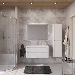 Cezares Тумба с раковиной Relax 100 подвесная bianco lucido – фотография-8