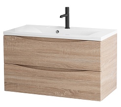 BelBagno Тумба с раковиной Marino 80 подвесная Rovere Bianco – фотография-1