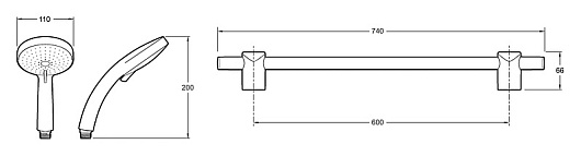 Jacob Delafon Душевой гарнитур "Citrus E12920-CP" – фотография-2