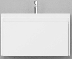 Velvex Тумба с раковиной подвесная Klaufs 90 белая – фотография-1