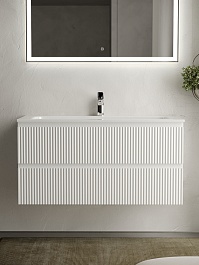 Sancos Тумба с раковиной Snob R 100 bianco раковина Grace 101 CN7013 – фотография-2