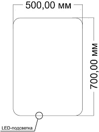 Vincea Зеркало 50x70 VLM-3BE500 с ореольной подсветкой – фотография-7