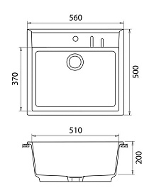 Granfest Мойка кухонная Quadro GF-Q560 Салатовый – фотография-3