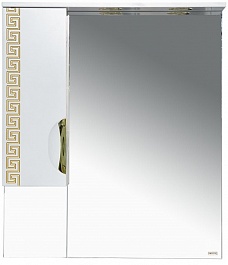 Misty Зеркало-шкаф Престиж 80 L белый/золотая патина – фотография-1