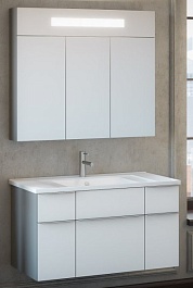  Мебель для ванной Кристалл 90 титан/белый – фотография-1