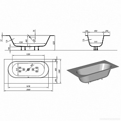 Kolpa San Ванна из искусственного камня Atys 200x100 – фотография-3