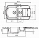 Florentina Мойка гранитная Нире 860 К коричневый – фотография-5