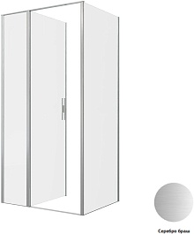 Allen Brau Душевой уголок Priority 100x90 3.31029.BA/3.31044.BA серебро браш – фотография-3