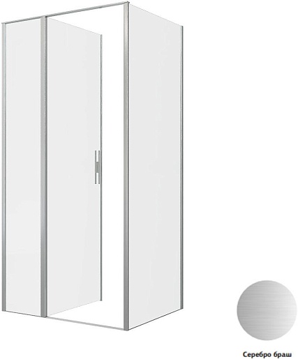 Allen Brau Душевой уголок Priority 100x90 3.31029.BA/3.31044.BA серебро браш – картинка-3