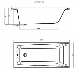 Cersanit Акриловая ванна Lorena 150 – фотография-2