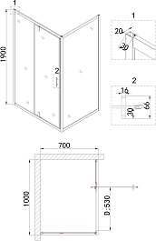 Niagara Душевой уголок Nova NG-83-10АВ-А70В – фотография-3