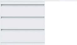 Vivon Тумба под раковину под стиральную машину Donna 150 3 ящика напольная белый глянец – фотография-1