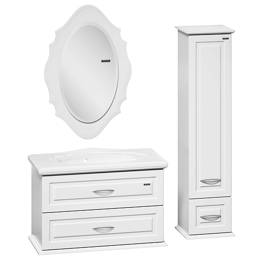  Пенал для ванной Mero белый – картинка-3