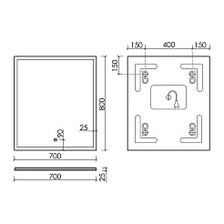 Sancos Зеркало Palace 70 PA700 – фотография-3
