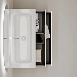 Sancos Тумба с раковиной Folk 100 bianco раковина Grace 101 CN7013 – фотография-5