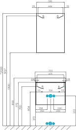 Акватон Тумба под раковину Асти 55 подвесная белая – фотография-8